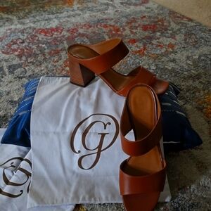 M. Gemi brown leather slide